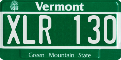 VT license plate XLR130