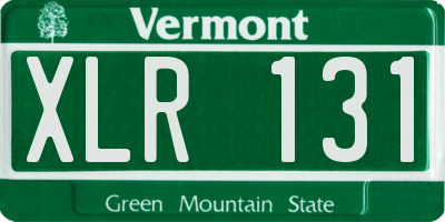 VT license plate XLR131