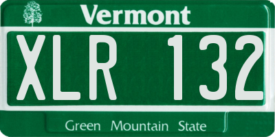 VT license plate XLR132