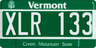 VT license plate XLR133