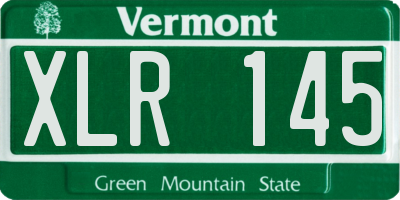 VT license plate XLR145