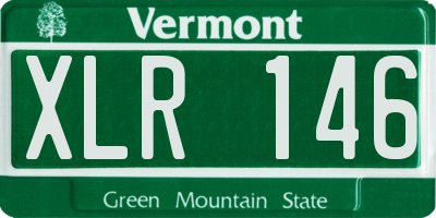 VT license plate XLR146