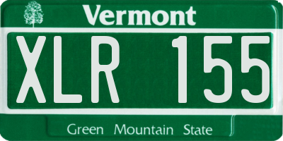 VT license plate XLR155