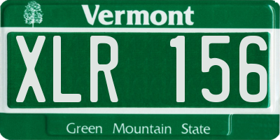 VT license plate XLR156