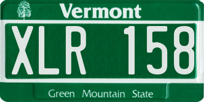 VT license plate XLR158