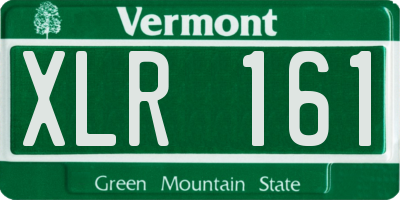 VT license plate XLR161