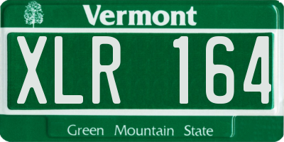VT license plate XLR164