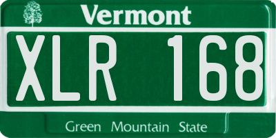 VT license plate XLR168