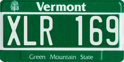 VT license plate XLR169