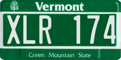 VT license plate XLR174