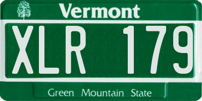 VT license plate XLR179