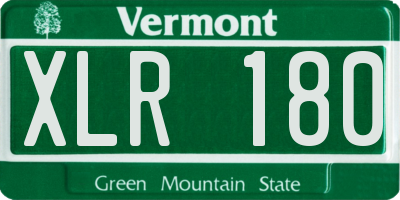 VT license plate XLR180