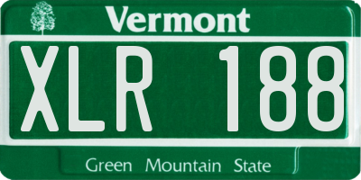 VT license plate XLR188