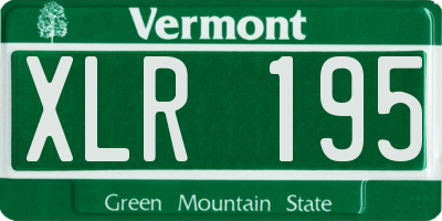 VT license plate XLR195