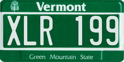 VT license plate XLR199