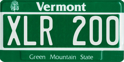 VT license plate XLR200