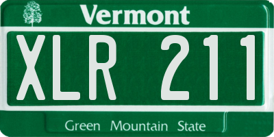 VT license plate XLR211