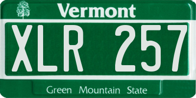 VT license plate XLR257