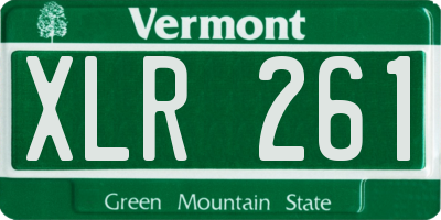 VT license plate XLR261