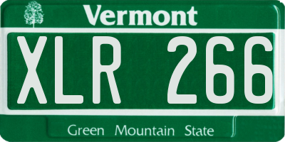 VT license plate XLR266