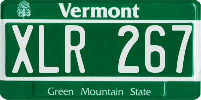 VT license plate XLR267