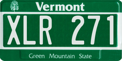 VT license plate XLR271