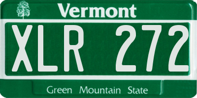 VT license plate XLR272