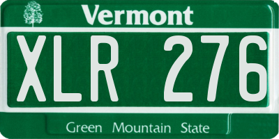 VT license plate XLR276
