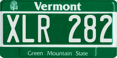 VT license plate XLR282