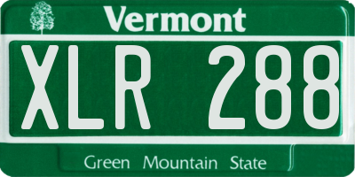 VT license plate XLR288