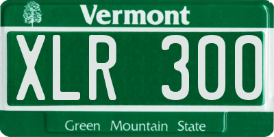 VT license plate XLR300