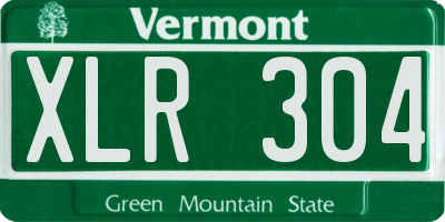 VT license plate XLR304