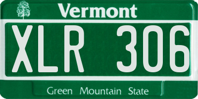 VT license plate XLR306