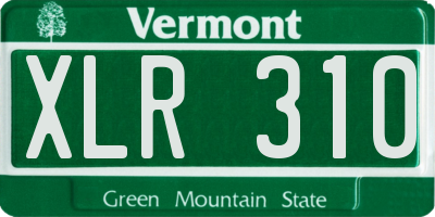 VT license plate XLR310