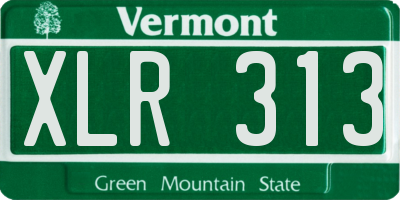 VT license plate XLR313