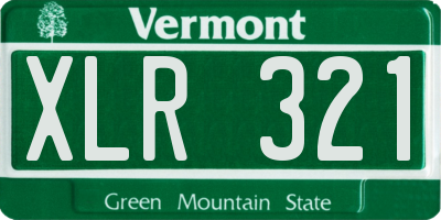 VT license plate XLR321