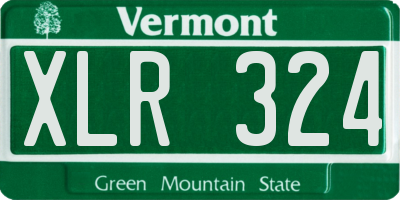 VT license plate XLR324