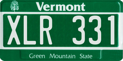 VT license plate XLR331