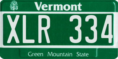 VT license plate XLR334