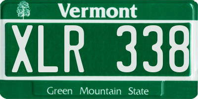 VT license plate XLR338