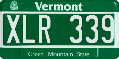 VT license plate XLR339