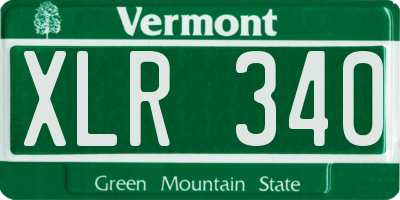 VT license plate XLR340