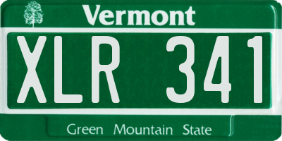 VT license plate XLR341