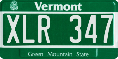 VT license plate XLR347