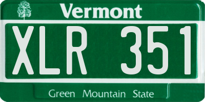VT license plate XLR351