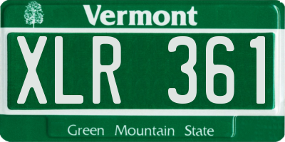 VT license plate XLR361