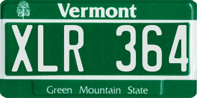 VT license plate XLR364