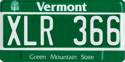 VT license plate XLR366