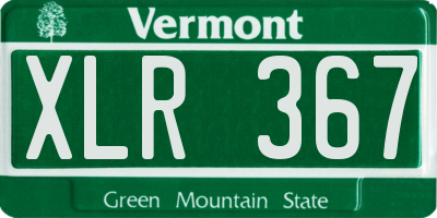 VT license plate XLR367