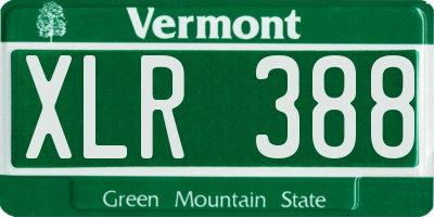 VT license plate XLR388